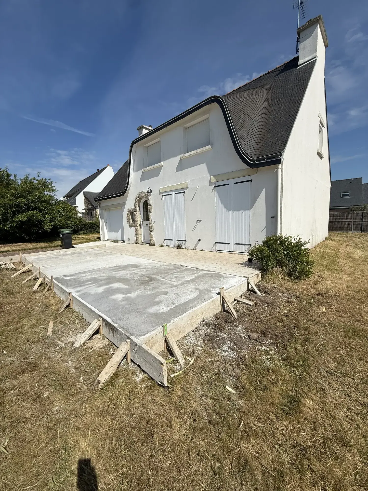 Rampe d'allée en béton