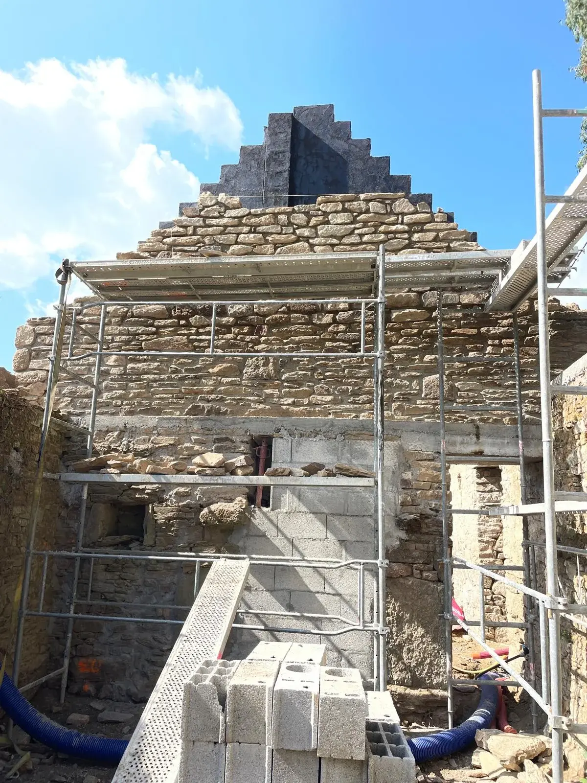 Vue de la construction de toit